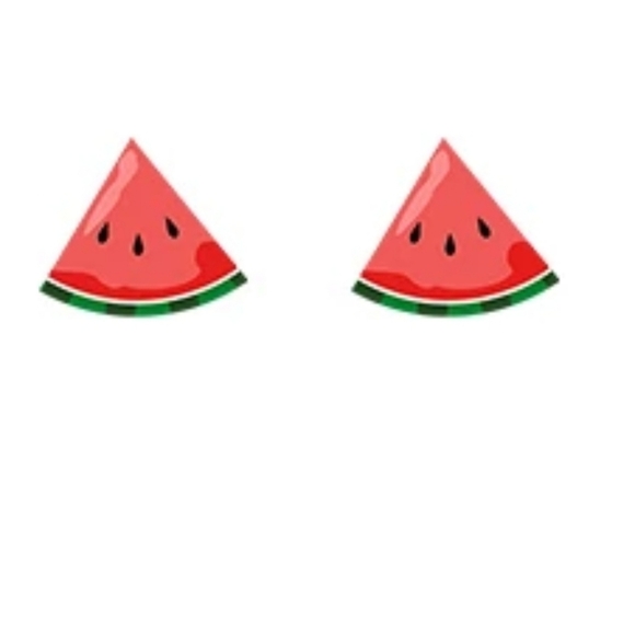 3/$20 NEW Shrinky Dink Watermelon Stud Earrings - Picture 1 of 6